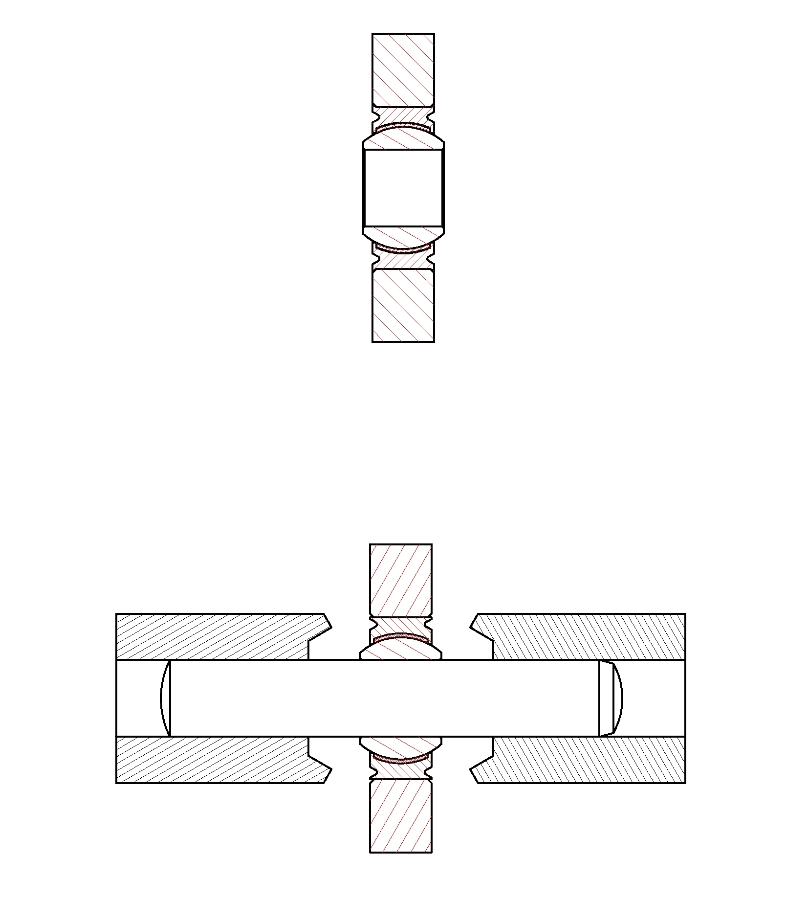 V-Groove and caulking tool